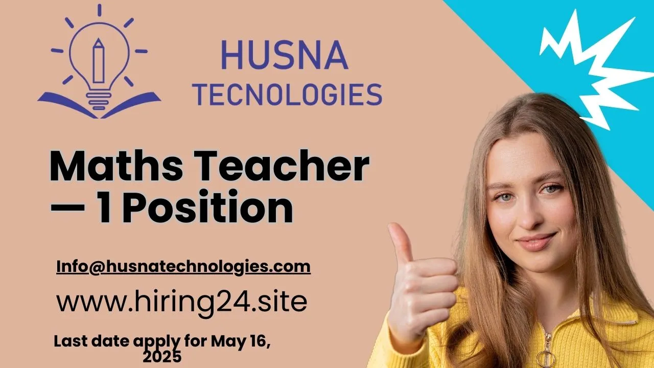 Exciting Maths Teacher Job Opportunity at Husna Technologies in Rawalpindi