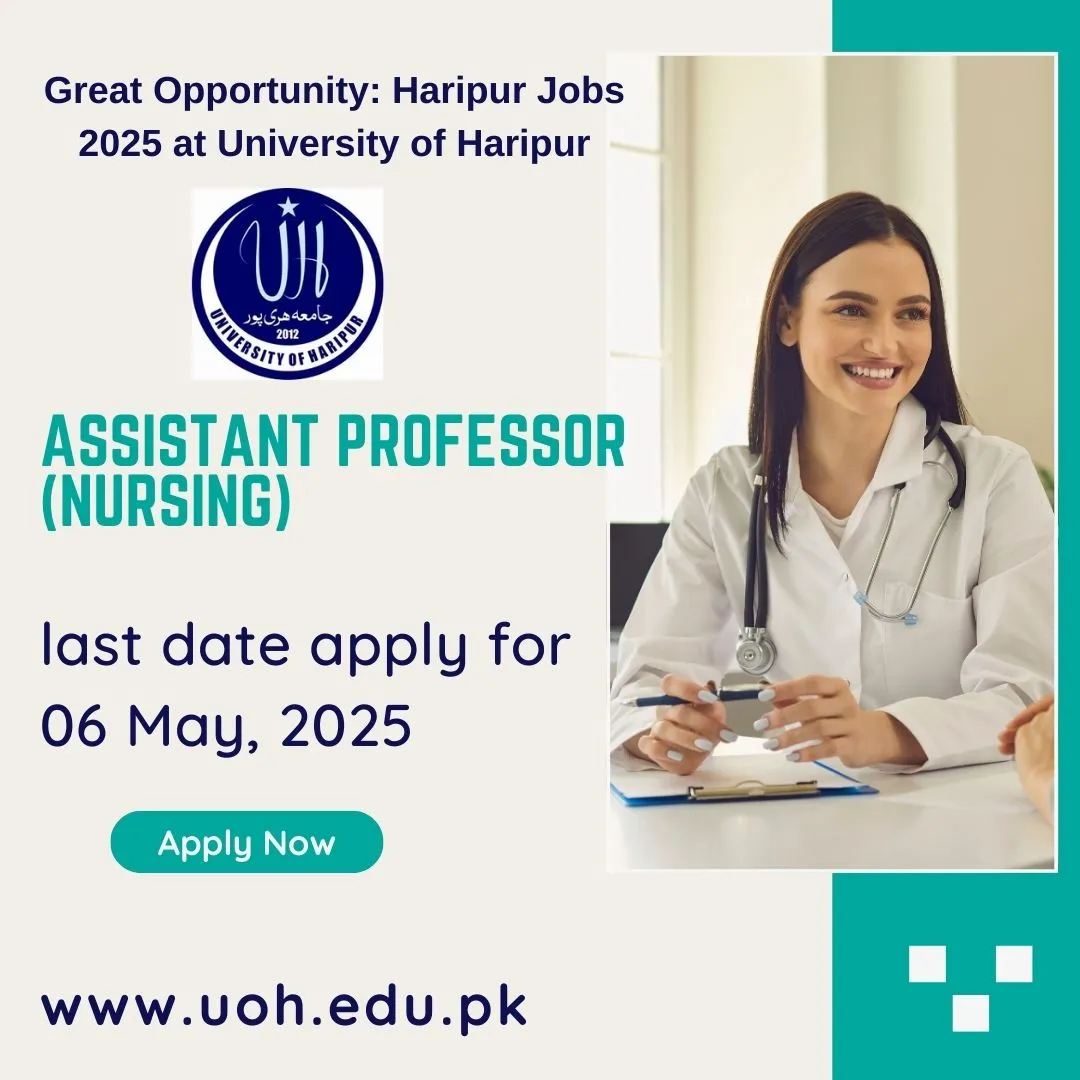 Haripur Jobs 2025 for Assistant Professor at University of Haripur