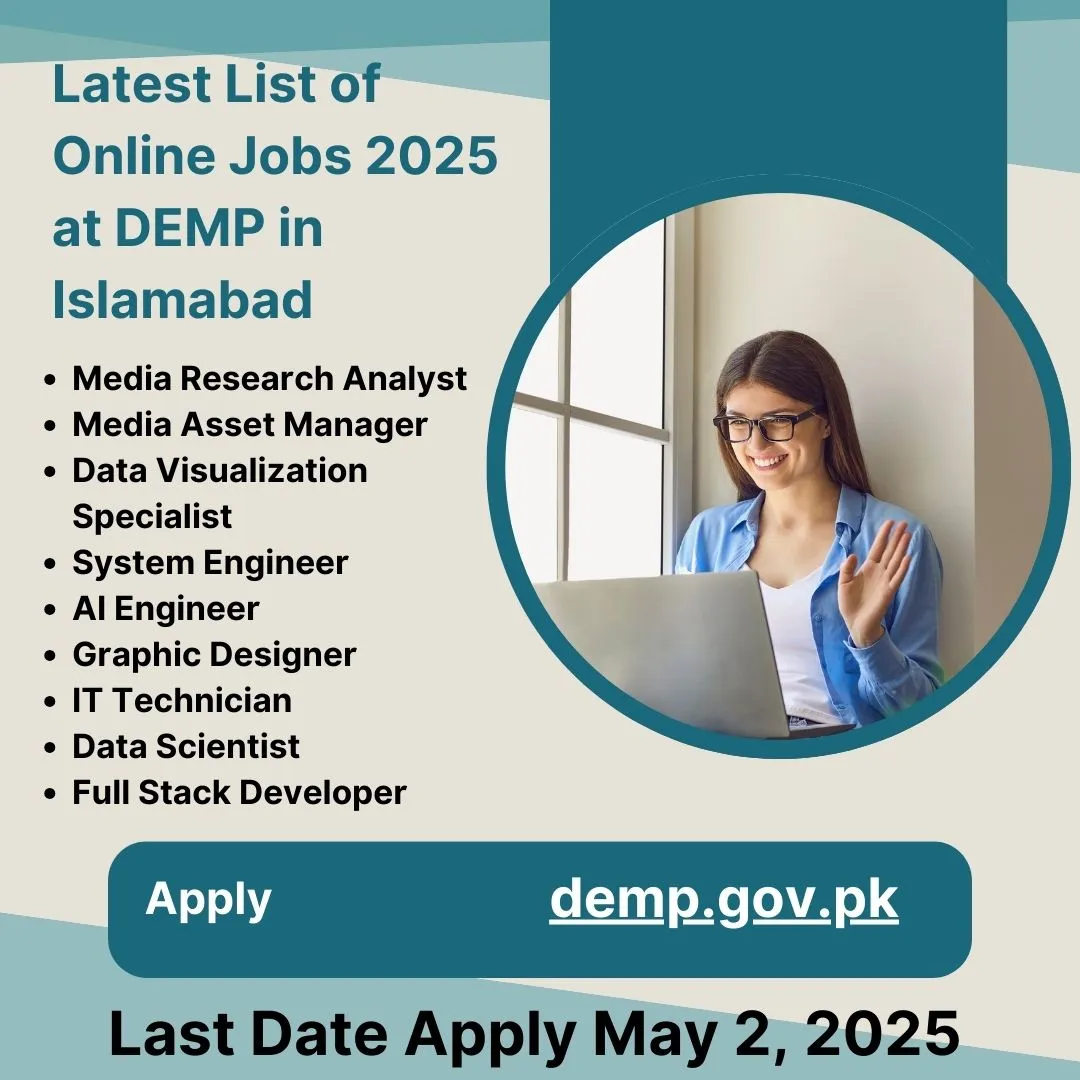 Online Jobs 2025 at DEMP in Islamabad Apply Now